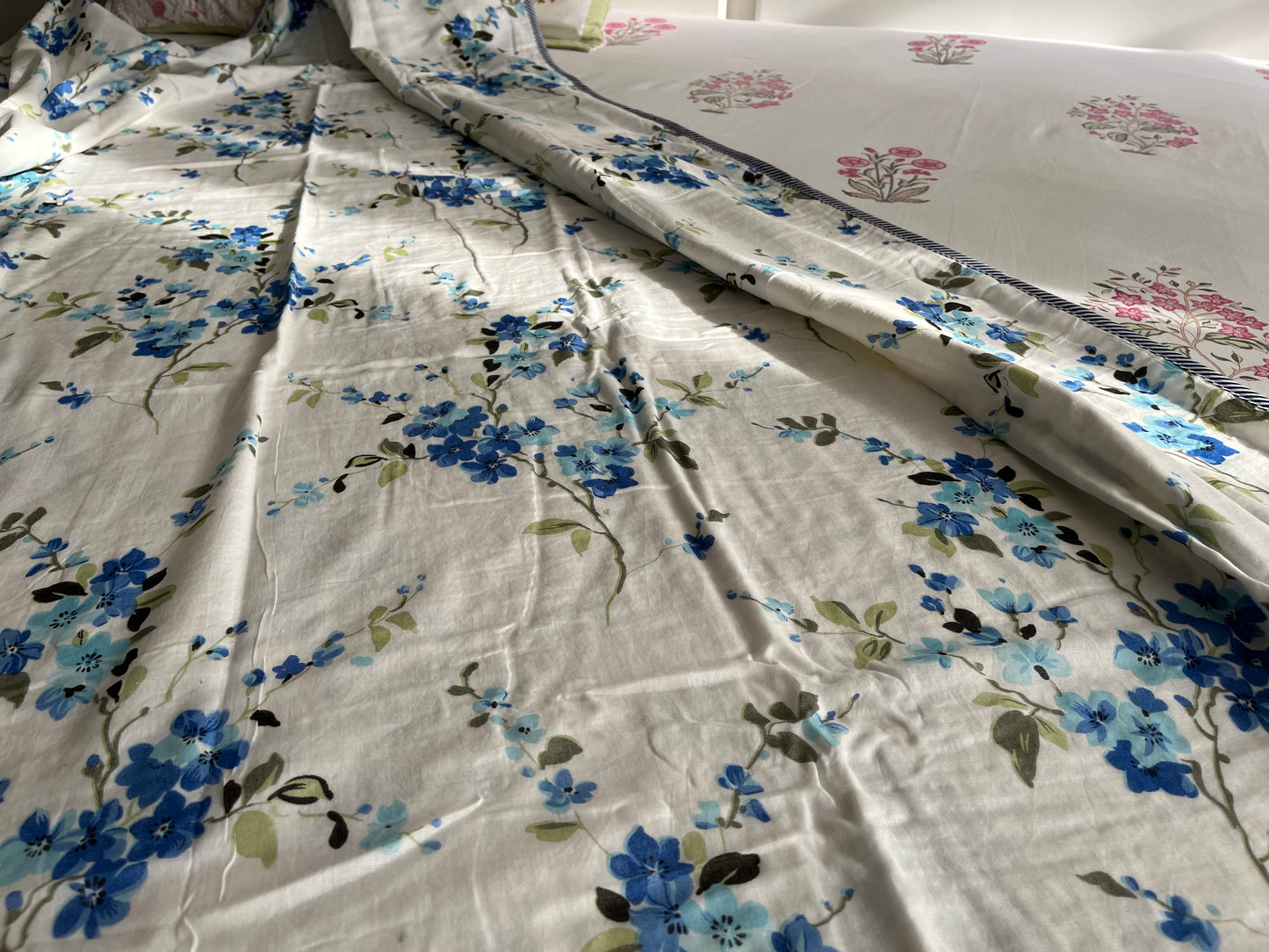 Soft Mulmul Cotton Screen Printed Double Bed Dohars