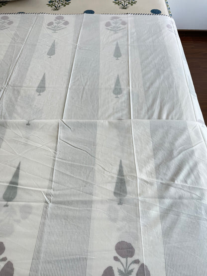 Teal Leaf 3D Mulmul Double Bed Dohar (90”*108”)