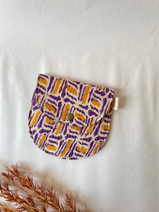 Mustard Maze Money Pouch – Pocket-Sized Organizer for Everyday Essentials