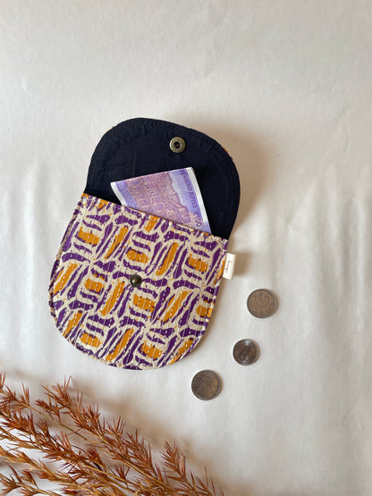 Mustard Maze Money Pouch – Pocket-Sized Organizer for Everyday Essentials