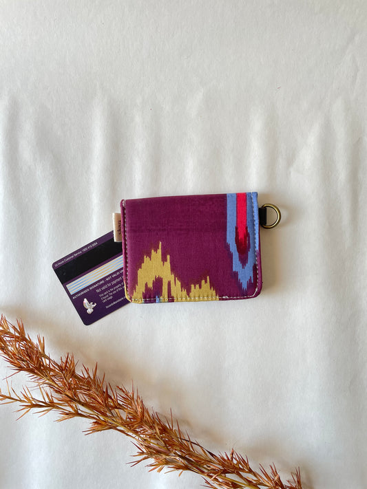 Twilight Ikat Card Wallet – Compact Security with a Touch of Tradition