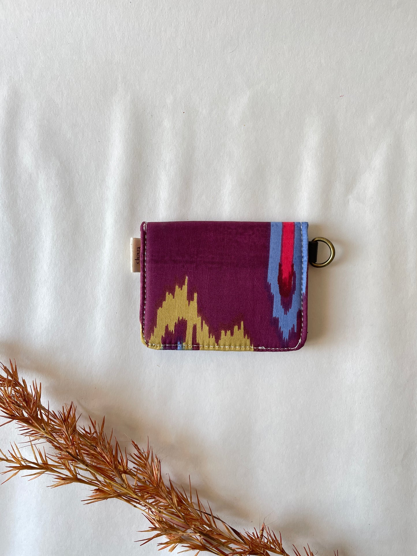 Twilight Ikat Card Wallet – Compact Security with a Touch of Tradition