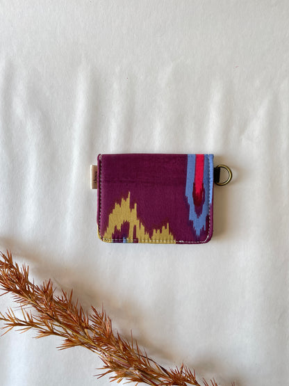 Twilight Ikat Card Wallet – Compact Security with a Touch of Tradition