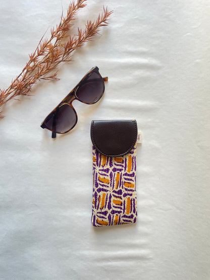 Mustard Maze Sunglass Cover – Gentle Guard for Your Shades