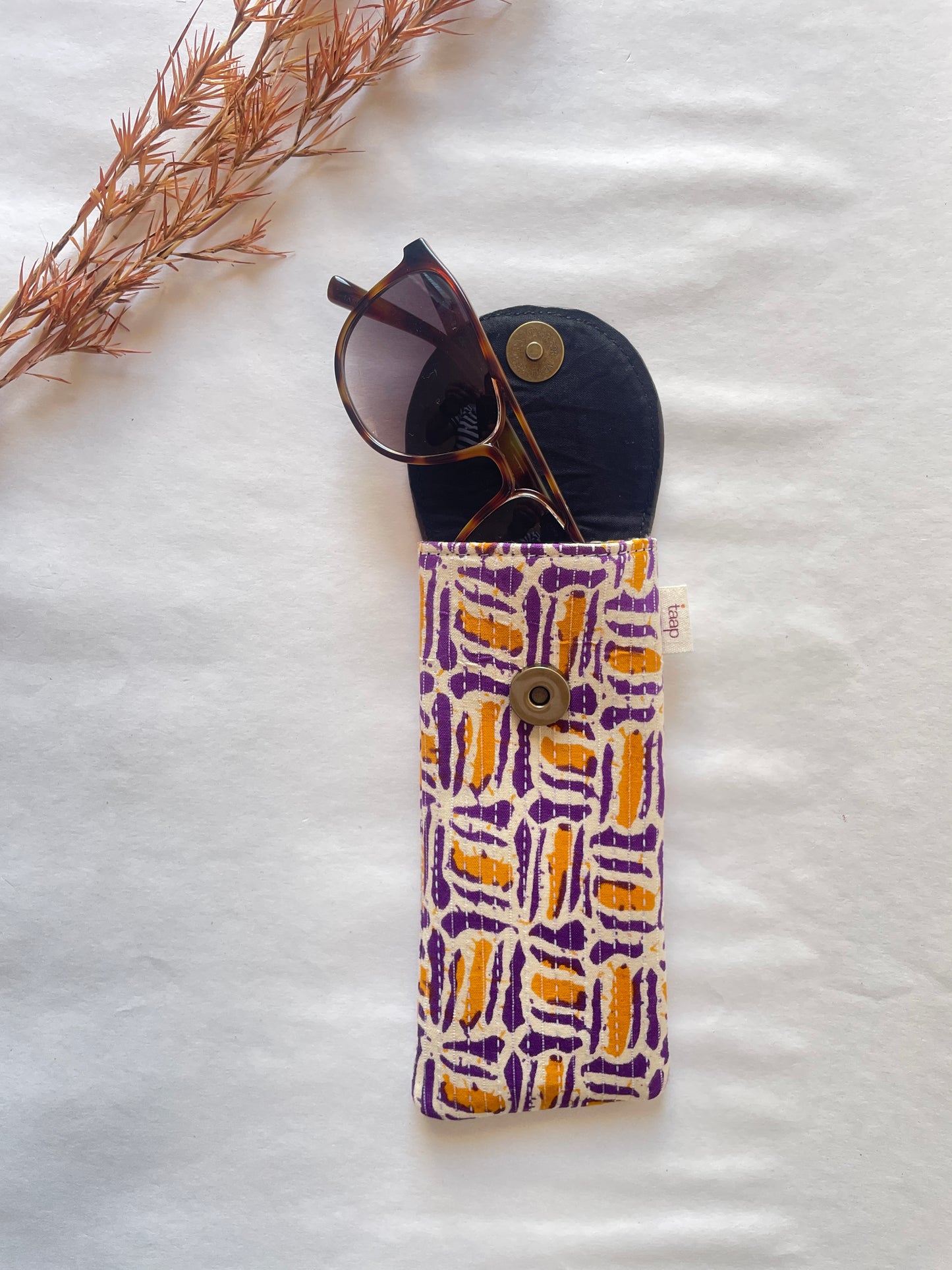 Mustard Maze Sunglass Cover – Gentle Guard for Your Shades
