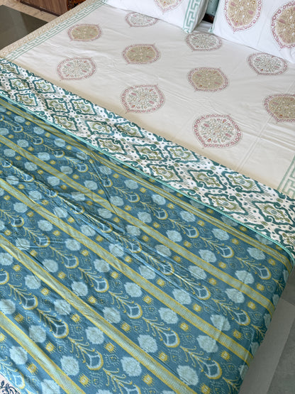 Soft Mulmul Cotton Screen Printed Single Bed Dohar (60”*90”)