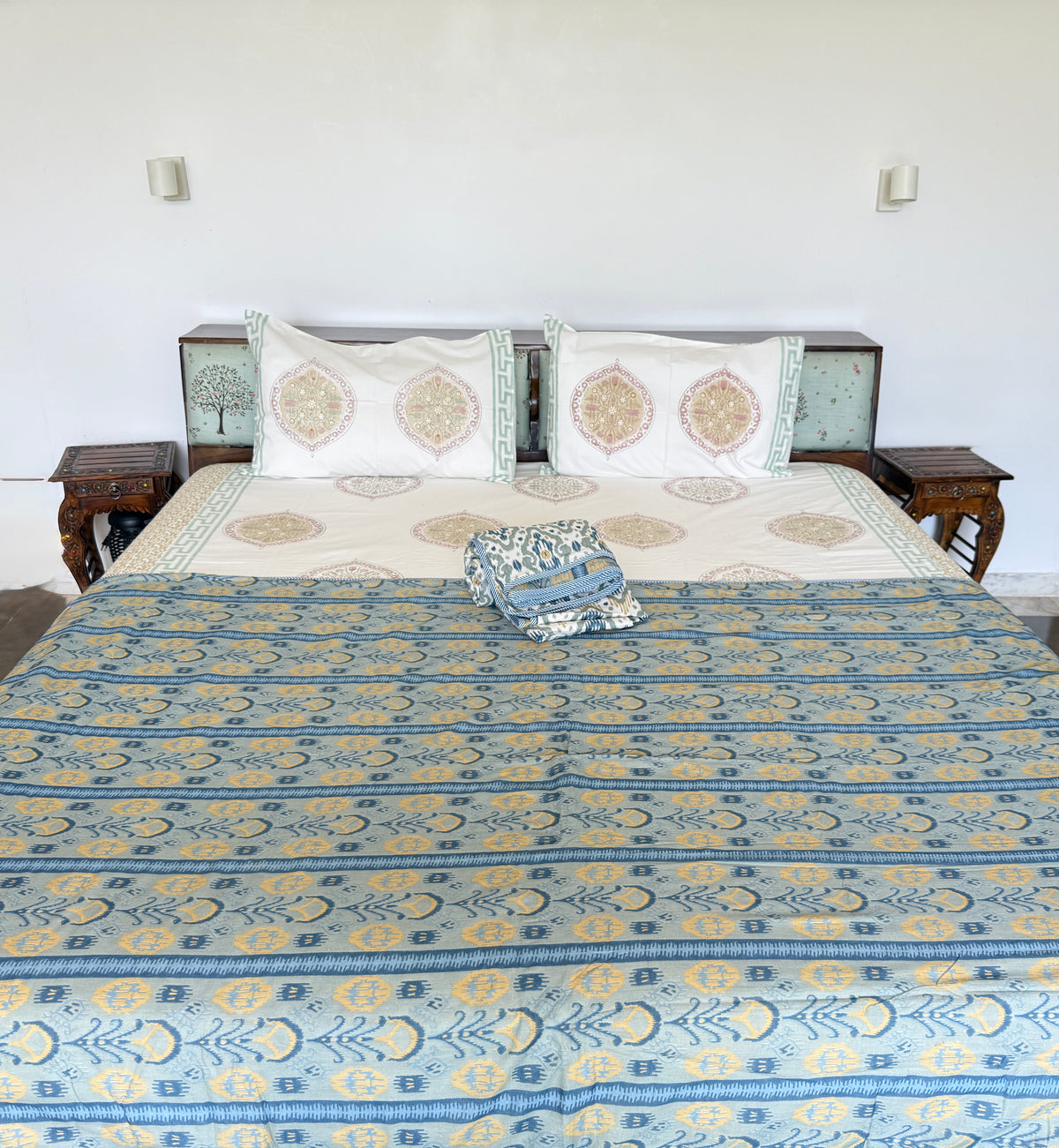 Soft Mulmul Cotton Screen Printed Single Bed Dohar (60”*90”)