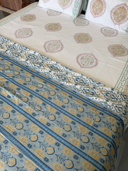 Soft Mulmul Cotton Screen Printed Single Bed Dohar (60”*90”)