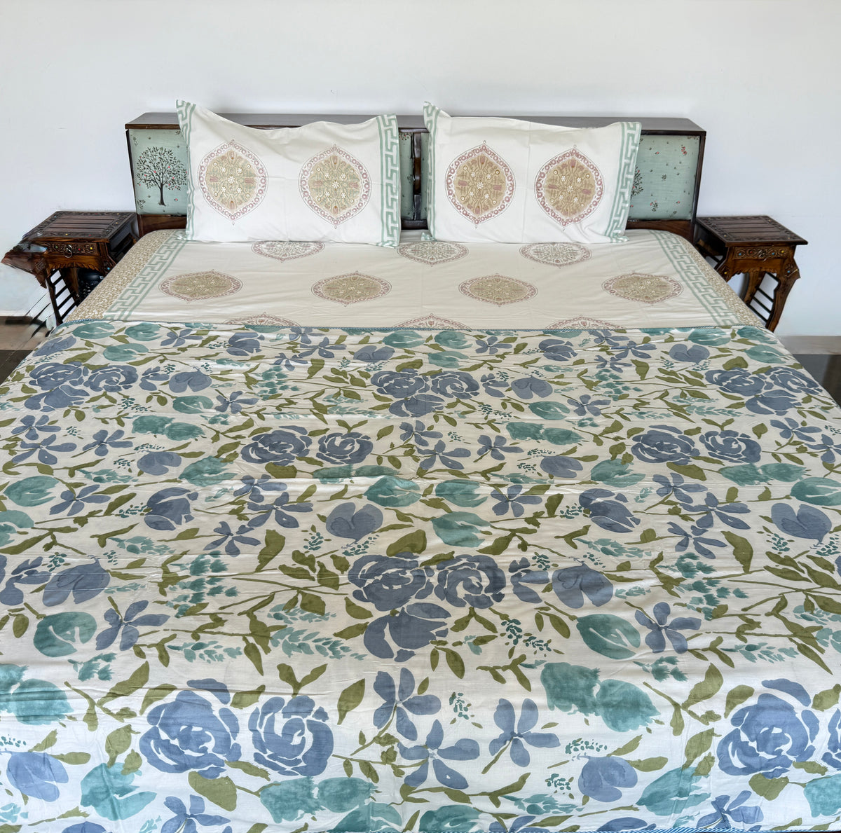 Soft Mulmul Cotton Screen Printed Single Bed Dohar (60”*90”)