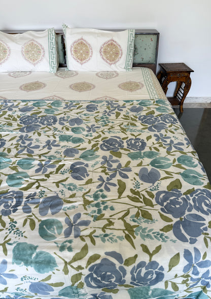 Soft Mulmul Cotton Screen Printed Single Bed Dohar (60”*90”)