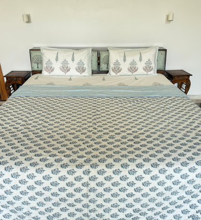 Soft Mulmul Cotton Screen Printed Double Bed Dohar