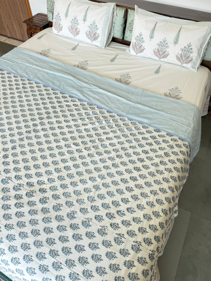 Soft Mulmul Cotton Screen Printed Double Bed Dohar