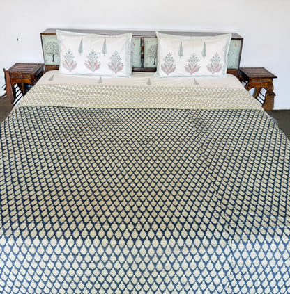 Soft Mulmul Cotton Screen Printed Double Bed Dohars