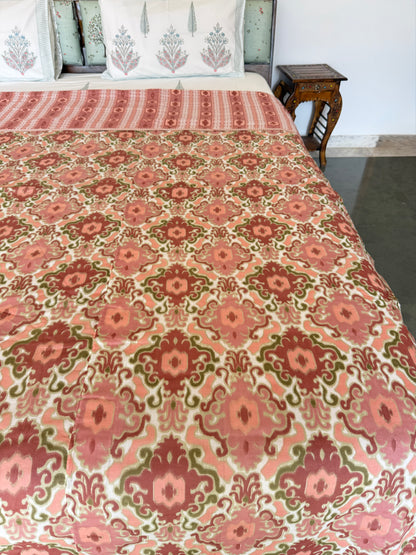 Soft Mulmul Cotton Screen Printed Double Bed Dohar