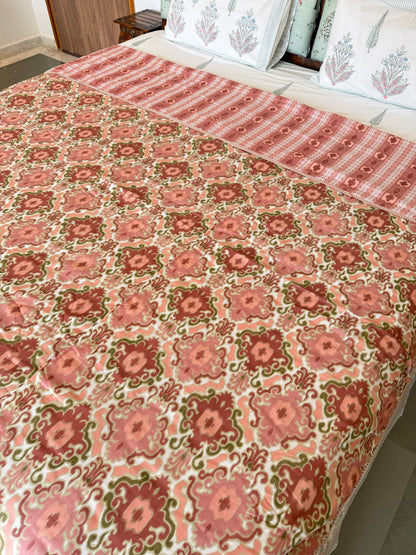 Soft Mulmul Cotton Screen Printed Double Bed Dohar