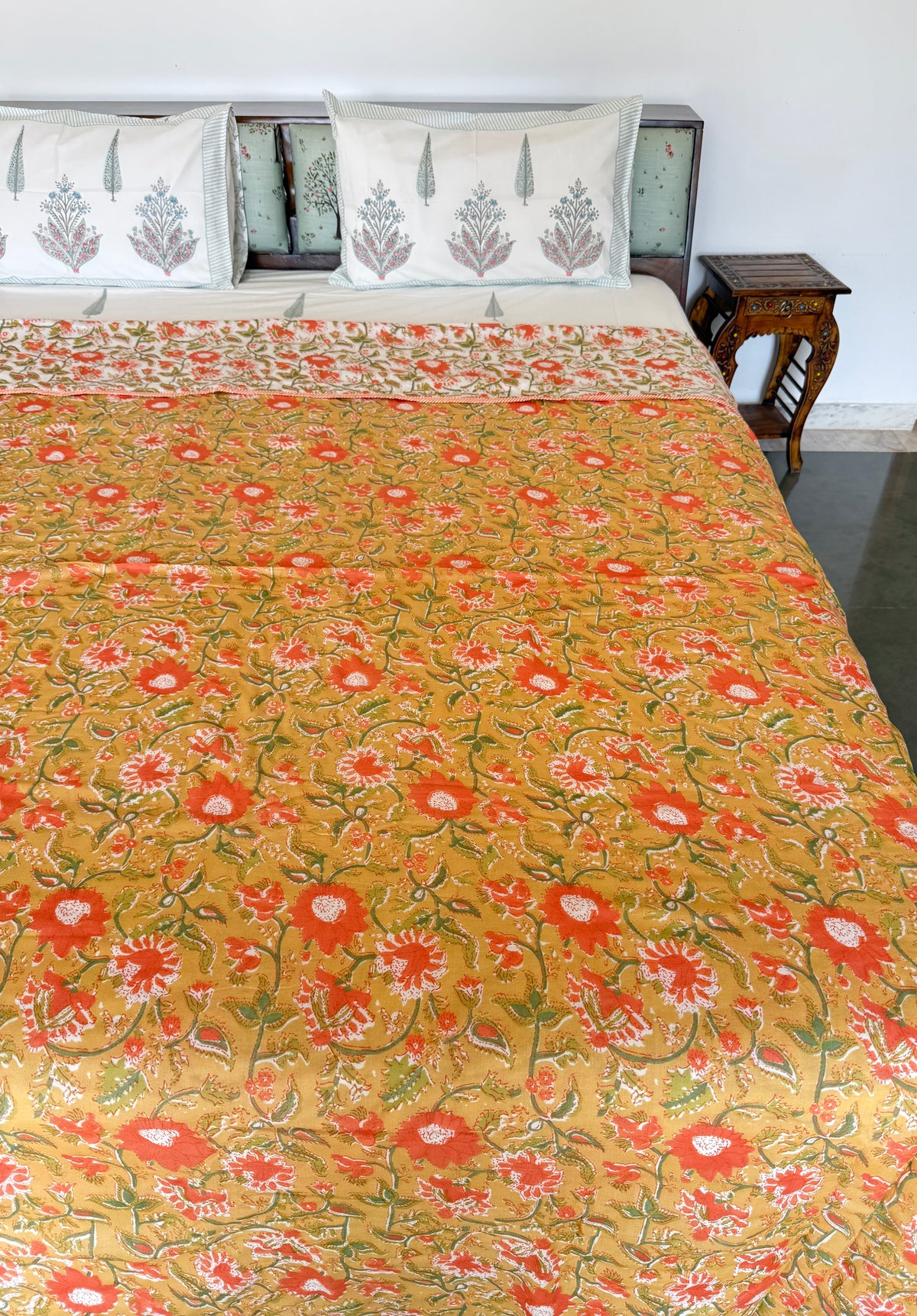 Soft Mulmul Cotton Screen Printed Double Bed Dohar