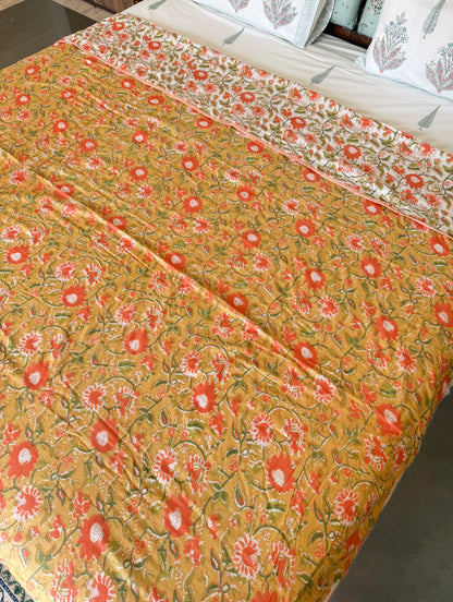 Soft Mulmul Cotton Screen Printed Double Bed Dohar