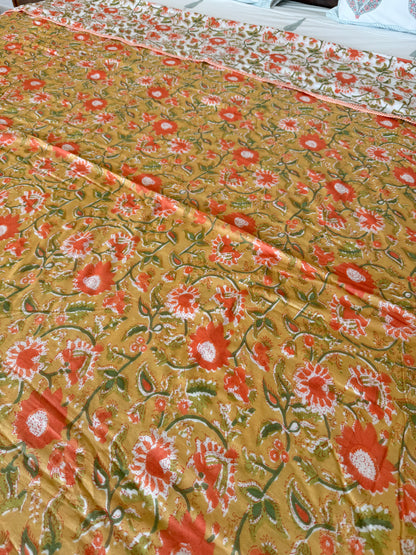 Soft Mulmul Cotton Screen Printed Double Bed Dohar