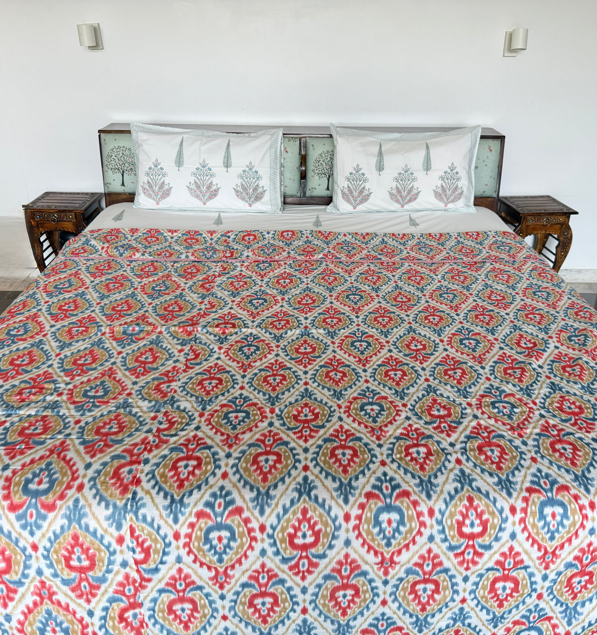 Soft Mulmul Cotton Screen Printed Double Bed Dohar