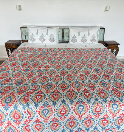 Soft Mulmul Cotton Screen Printed Double Bed Dohar