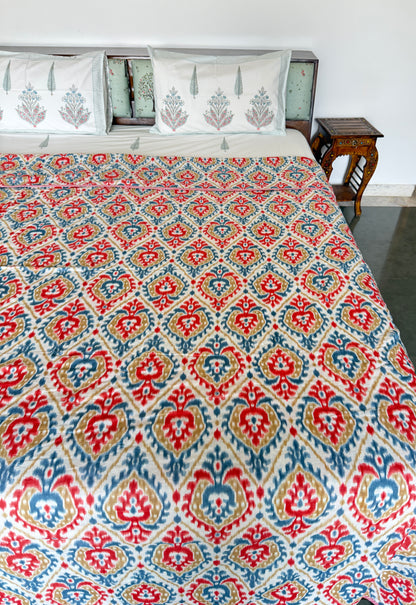 Soft Mulmul Cotton Screen Printed Double Bed Dohar