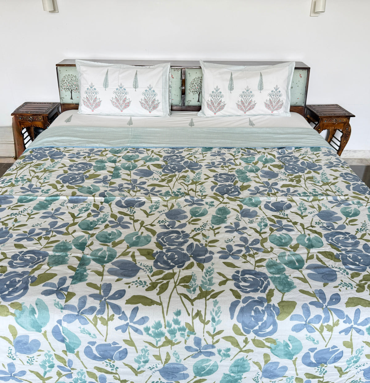 Soft Mulmul Cotton Screen Printed Double Bed Dohar