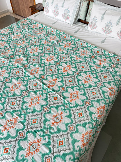 Soft Mulmul Cotton Screen Printed Double Bed Dohar