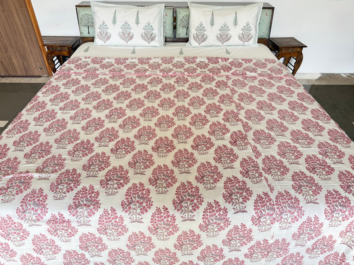 Soft Mulmul Cotton Screen Printed Double Bed Dohar