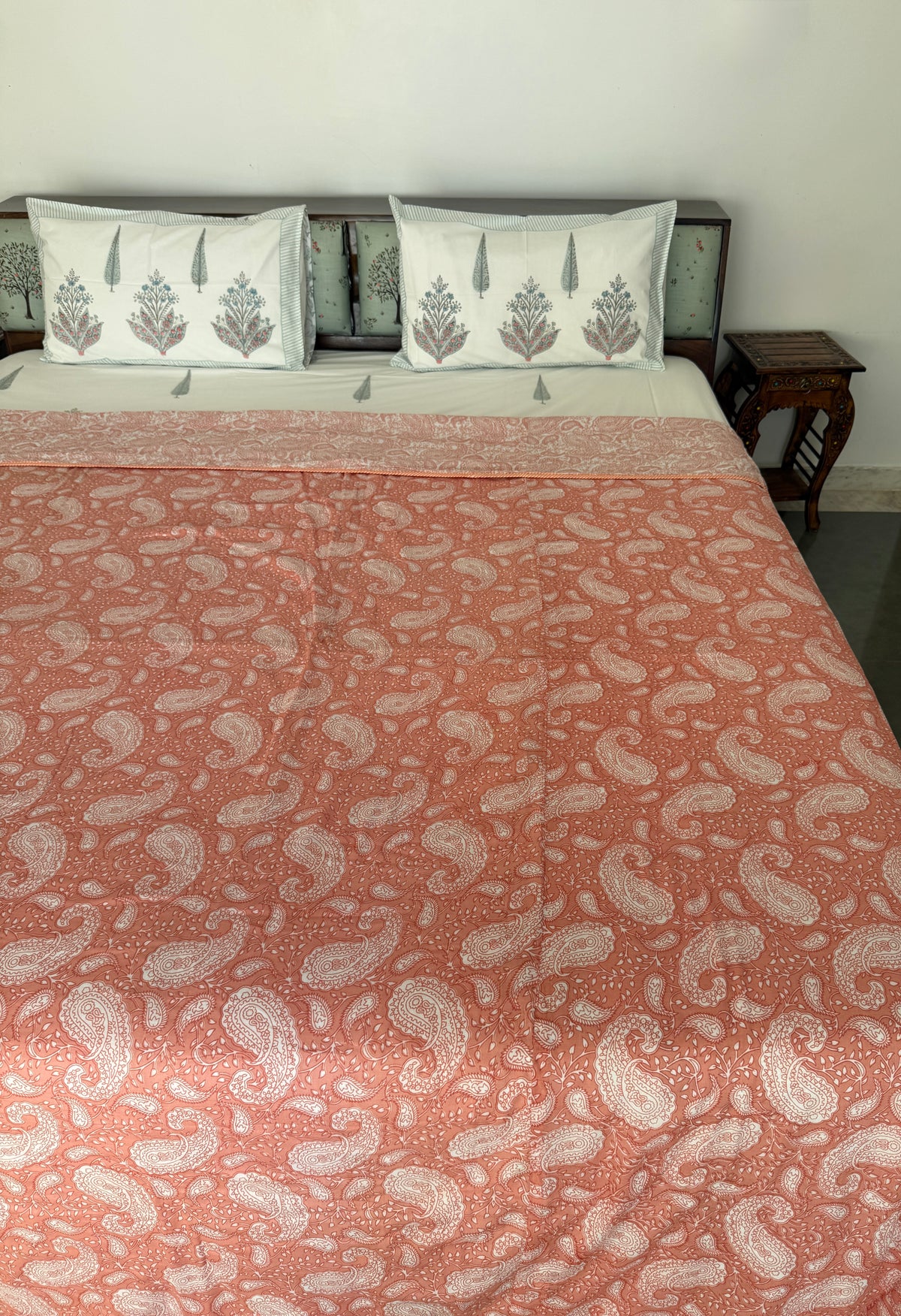 Soft Mulmul Cotton Screen Printed Double Bed Dohar