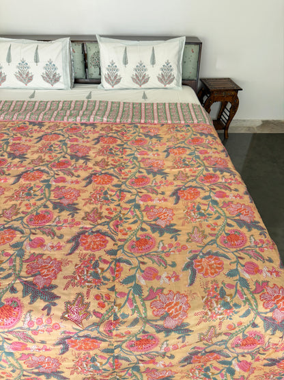Soft Mulmul Cotton Screen Printed Double Bed Dohar