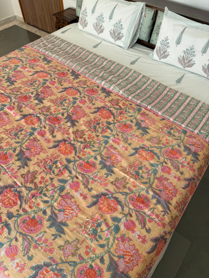 Soft Mulmul Cotton Screen Printed Double Bed Dohar