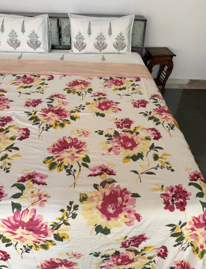 Soft Mulmul Cotton Screen Printed Double Bed Dohar