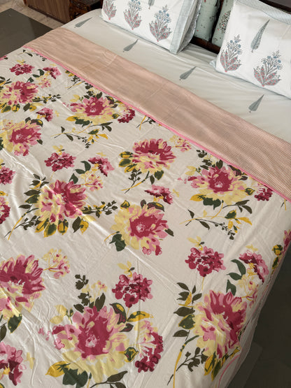Soft Mulmul Cotton Screen Printed Double Bed Dohar