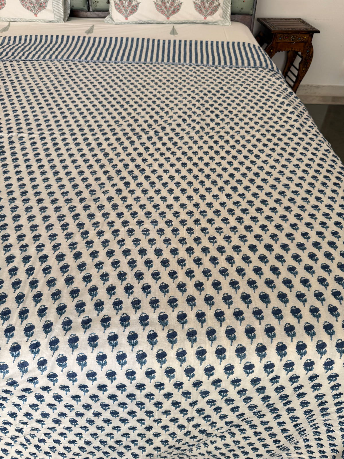 Soft Mulmul Cotton Screen Printed Double Bed Dohar