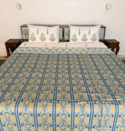 Soft Mulmul Cotton Screen Printed Double Bed Dohar