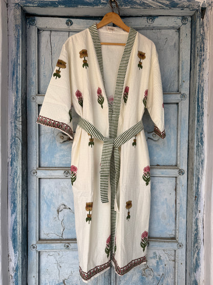 Mughal Premium Cotton Waffle Bathrobe (Adult)
