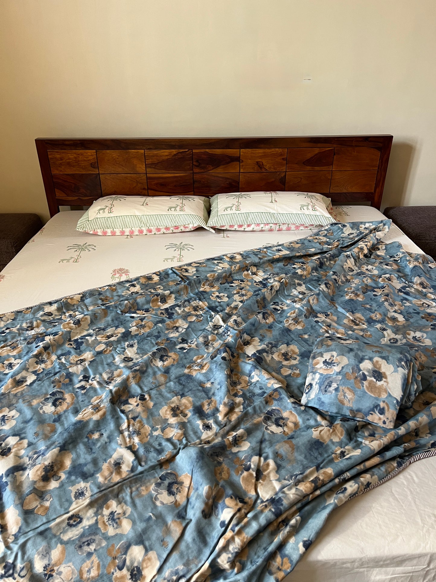 Soft Mulmul Cotton Screen Printed Single Bed Dohar (60”*90”)