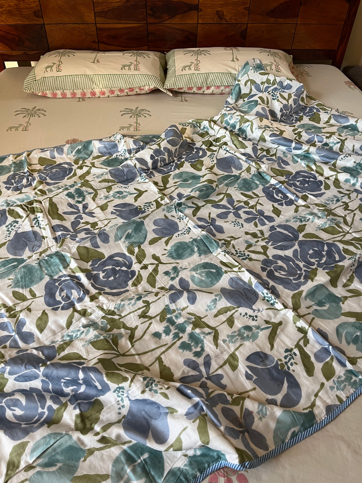 Soft Mulmul Cotton Screen Printed Single Bed Dohar (60”*90”)