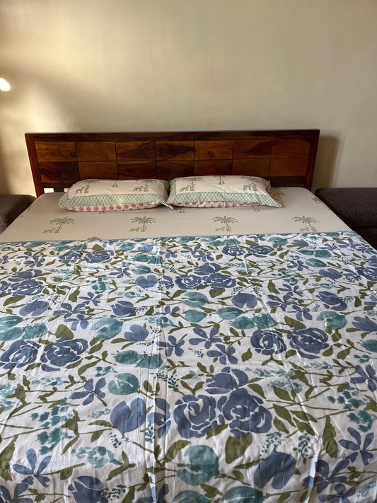 Soft Mulmul Cotton Screen Printed Single Bed Dohar (60”*90”)