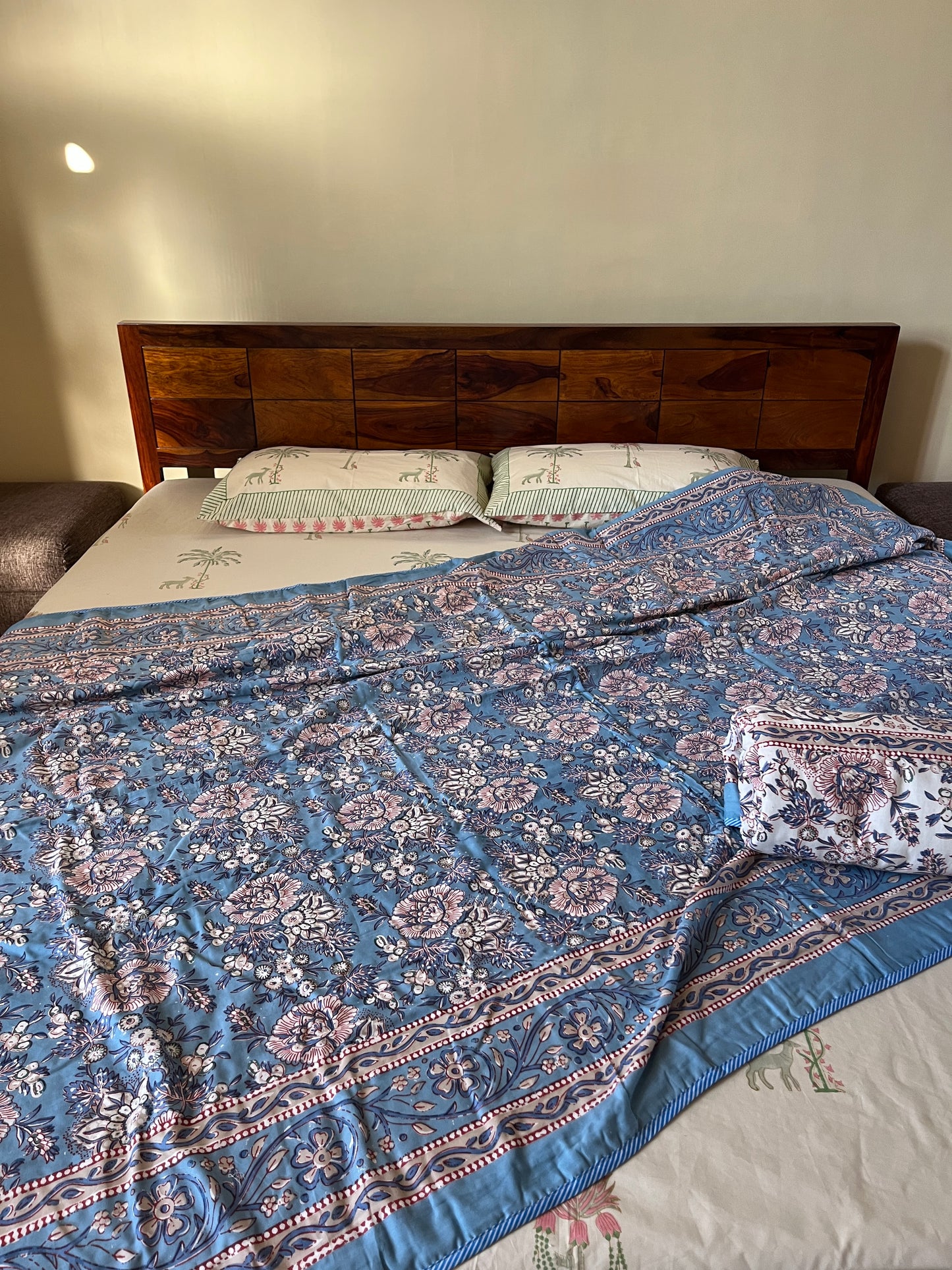 Soft Mulmul Cotton Screen Printed Single Bed Dohar (60”*90”)