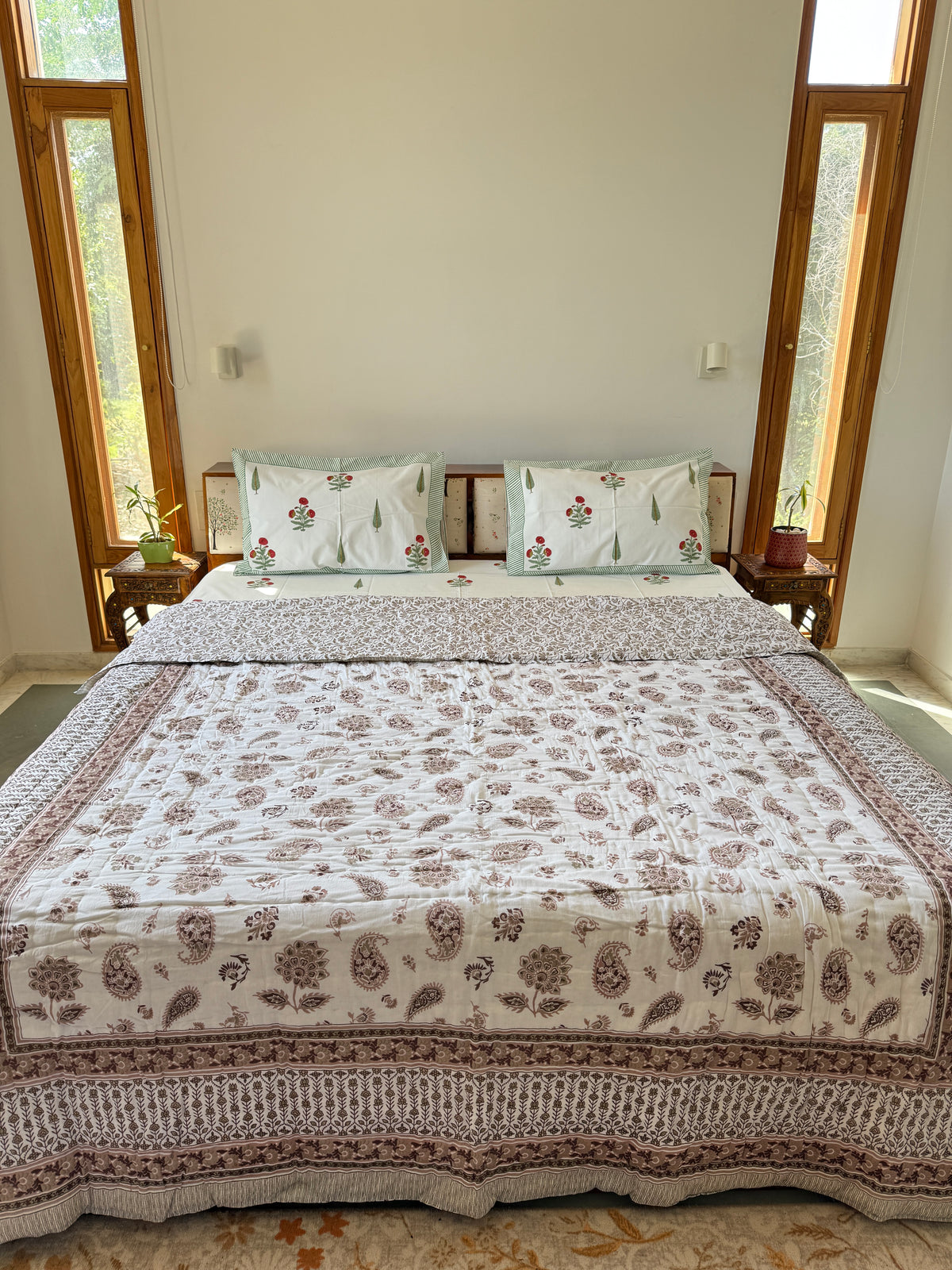 Jaipuri Double Bed Quilt (90”*108”)