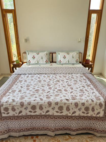 Jaipuri Double Bed Quilt (90”*108”)