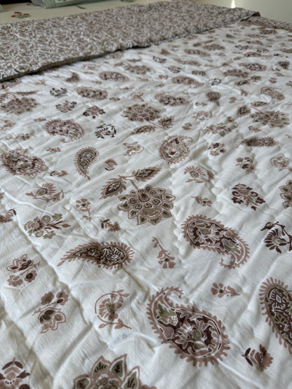 Jaipuri Double Bed Quilt (90”*108”)