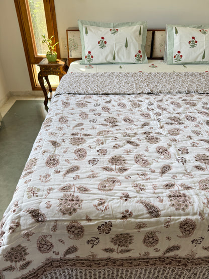 Jaipuri Double Bed Quilt (90”*108”)