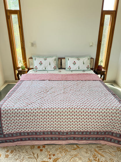 Jaipuri Double Bed Quilt (90”*108”)