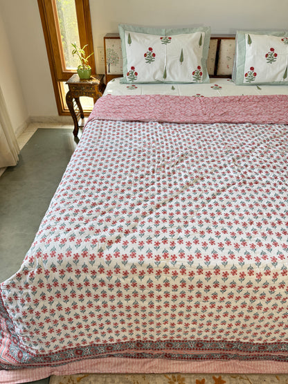 Jaipuri Double Bed Quilt (90”*108”)