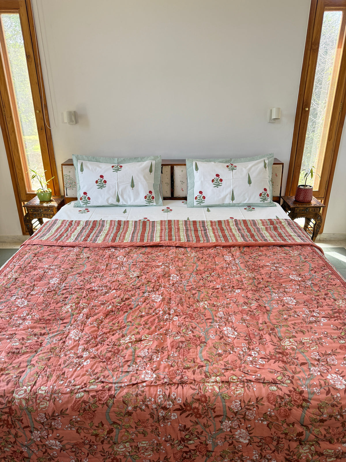 Jaipuri Double Bed Quilt (90”*108”)