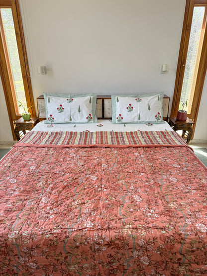 Jaipuri Double Bed Quilt (90”*108”)