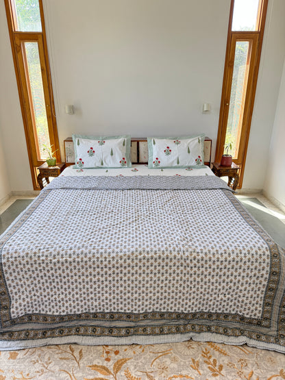 Jaipuri Double Bed Quilt (90”*108”)