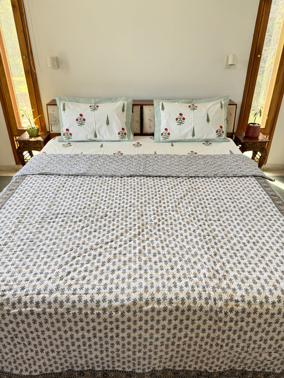 Jaipuri Double Bed Quilt (90”*108”)